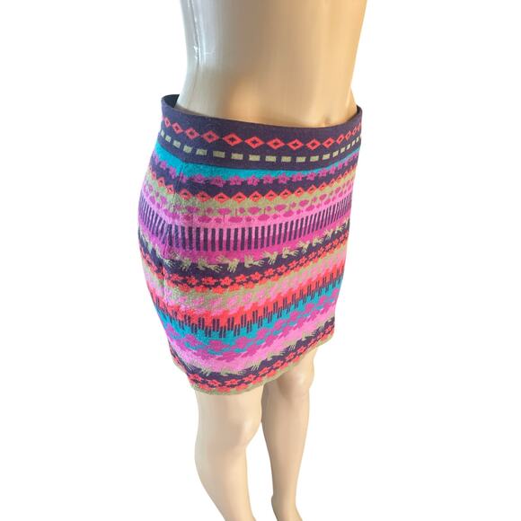 Krimson Klover Dresses & Skirts - Women M Krimson Klover Printed Merino Wool Skirt Colorful Aztec Stripe Outdoor